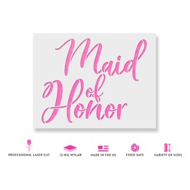Maid of Honor Stencil - Wedding DIY, Perfect for Elegant Wedding Decor and DIY Projects, Stencil Wedding Sign