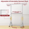 100% Stainless Steel Heavy Duty Clothes Rack Load 860LBS, Rolling