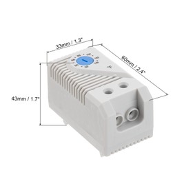 MECCANIXITY Mechanical Switch Thermostat KTS011 Cabinet Temperature Controller 32-140°F Adjustable Normally Open (N.O) Temperature Control Switch
