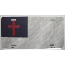 Christian Flag Novelty Metal License Plate Tag LP-8022