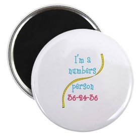 CafePress Tape Measure Numbers Magnets 2.25" Round Button Magnet (10 pack)