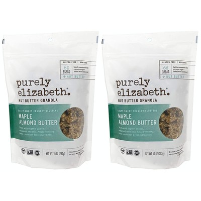 Purely Elizabeth Nut Butter Granola – Maple Almond Butter Granola Vegan, Non-GMO and Gluten Free 10 Ounce (Pack of 2)