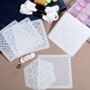 24 Pcs Sashiko Stencil Kit, 8Pcs 4.7 x 4.7 Inch