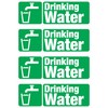 4 x Drinking Water Vinyl Stickers Health and Safety Business