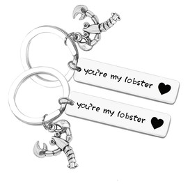 You're My Lobster Couple Keychain Gift for Boyfriend Girlfriend Friend Keyring Christmas Birthday Gift for Couple Valentine's Day Keyring Gift Keychain Lover Keyring 2Pcs