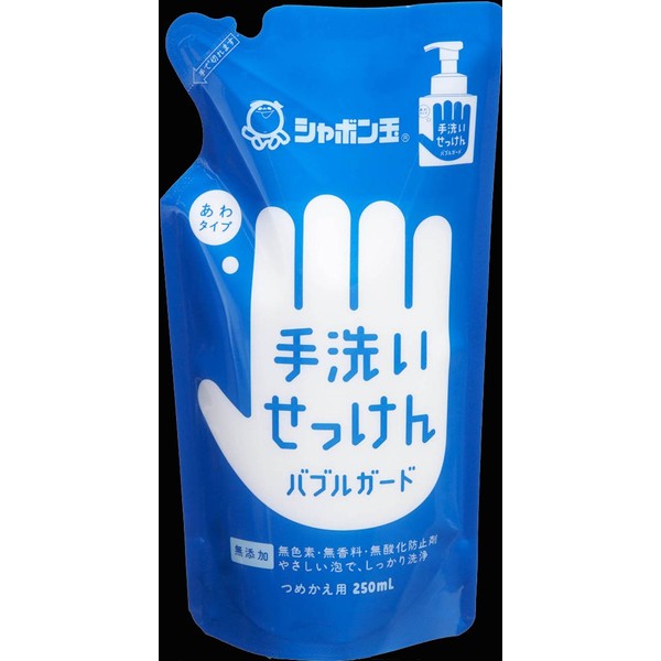 4901797030026 Shabondama Soap, Hand Wash Soap, Bubble Guard, Refill, 8.5 fl oz (250 ml) (Additive-Free Soap) x 36 Piece Set