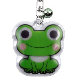 SATO Corporation Good-L Reflective Key Holder with Bell, frog