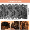 16.5" Wide 3.2 Yard Black Eyelash Lace Fabric,Floral Embroidery Trim