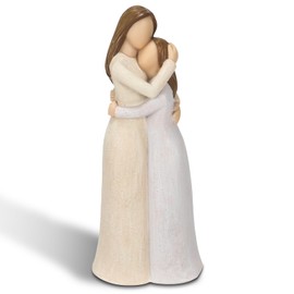 Carracci Gifts for Mom from Daughter, Mother Daughter Figurines, Resin Sculpted Hand-Painted Figure, Small Figurines Home Decor, Daughter Gifts from Mom, Living Room Tabletop Shelf Decor Statue