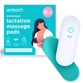 SMOOCH 3-in-1 Warming Lactation Massager - Breast Massager for Breast Feeding with Heat & Vibration - Pumping and Breastfeeding Essential, for Improved Milk Flow - Reduce Discomfort, Clogged Ducts