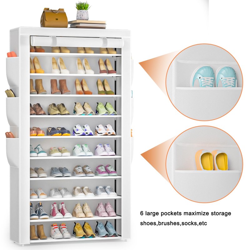 OYREL Shoe Rack 10Tier Large Capacity 50-56Pairs Beautiful Tall Shoe