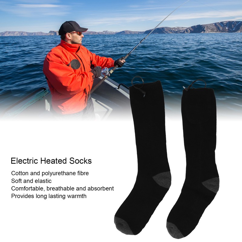 1 Pair Electric Heated Socks 3 Levels Temperature Control 2200mah