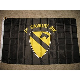 3X5 Us Army 1St First Cavalry Division Black Flag 3'X5' House Banner Grommets