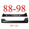 KEYPART 88-98 Chevy GMC LEFT 2Pc Extended Rocker & Inner Rocker Panel, Black, Alloy Steel, Left Lower, Truck