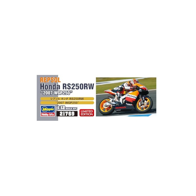 Hasegawa 1/12 Repsol Honda RS250RW 2007 WGP250 Plastic Model 21769