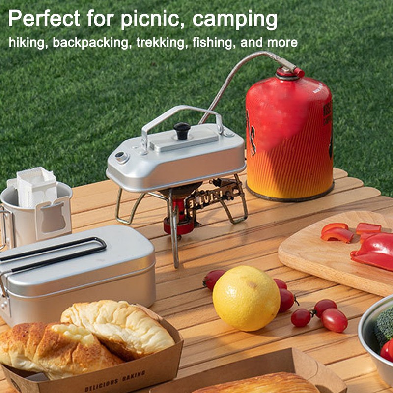 Outdoor Aluminum Alloy Kettle Foldable Handle Camping Kettle Portable Coffee