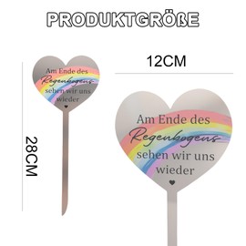 STEFUEWILL17 Stainless Steel Grave Decoration, Weatherproof, Rustproof, Corrosion Protection, Outdoor Memorial Cemetery Decoration, Grave Decoration for Remembrance (Style 1)