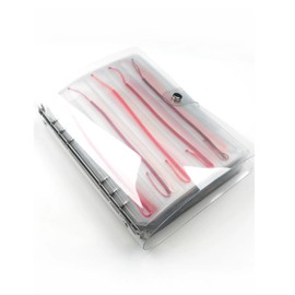 PVC Waterproof Clear Zipper Pouches, Rectangular Grid Design, 10 Sheets with 5 Compartments Each, Ideal for Organizing Craft Strings, Friendship Bracelets, Cup Straps, Keychains