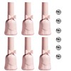 6PCS 0.4oz Pink Empty Glass Nail Polish Bottles with Mix