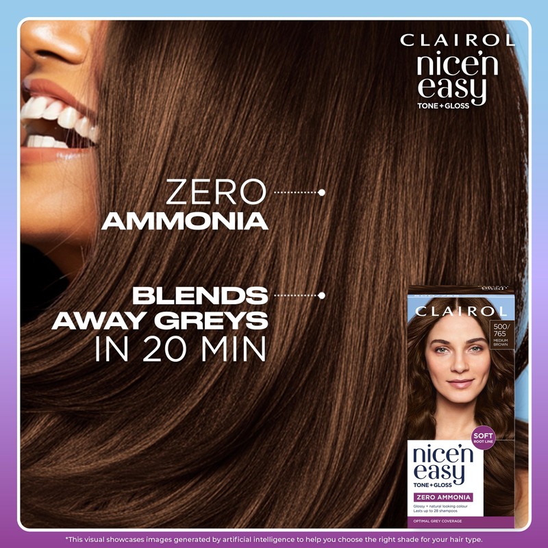 Clairol Nice'n Easy Tone+Gloss Semi Permanent Hair Dye - 537/78