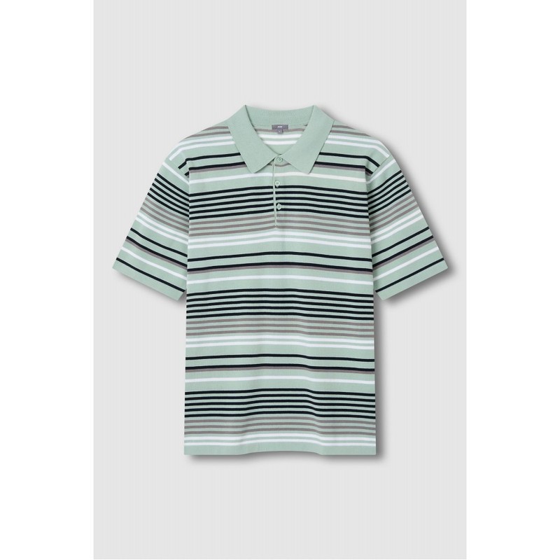 JAJU [JAJU/자주] 남 카라 반팔 니트_라이트 민트 [JAJU] Men's Collar