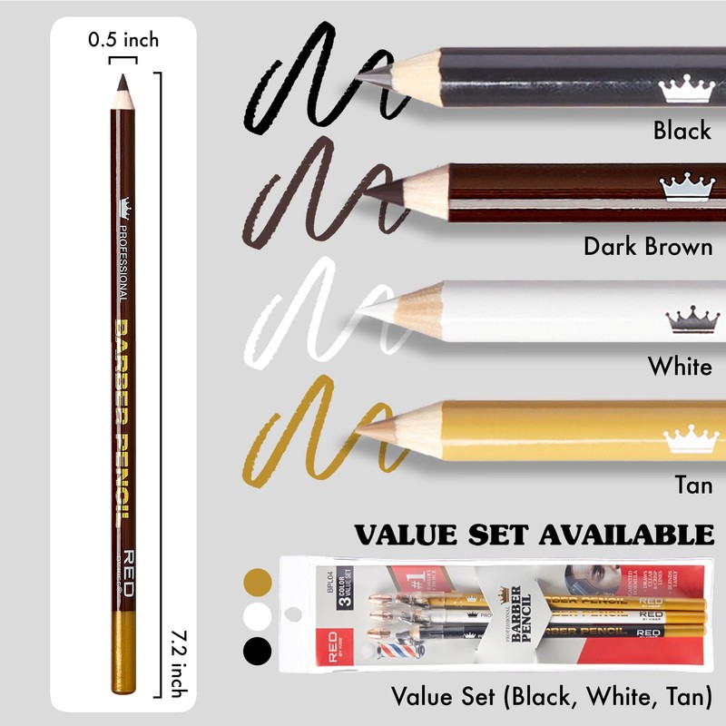 Red by Kiss Barber Pencil - Edge Razor Trace Pencils,