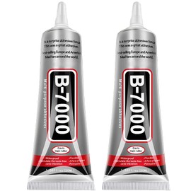 B7000 Jewelry Glue for Jewelry Making, FITTDYHE 2PCS 50ML/1.69 fl oz Clear Glue Rhinestone Clear Glue Fabric Glue, Multipurpose Super Adhesive B-7000 Glue for Phone Repair Nail Art Wood Glass Charms
