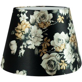 Wogati® Premium Lampshade E14/E27 Cotton | Various Sizes & Colours | Colour: Flower Shabby / Size: L | Lampshade Floor Lamp + Lampshade Pendant Lamp + Lampshade for Table Lamp