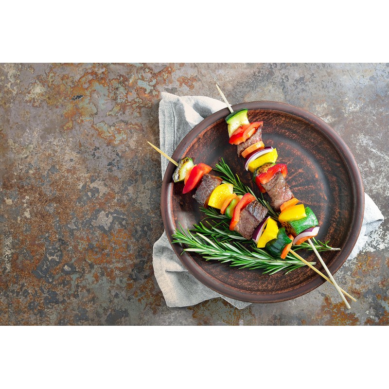 HIC Kitchen Bamboo BBQ Kabob Grill Skewers, 8-Inches Long, Set