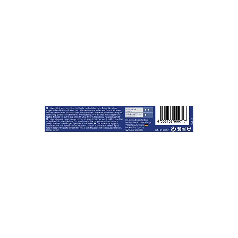 Shoeboy's Delicate Gel mildes Reinigungs-und Pflegegel, farbneutral, Eine Größe 55.