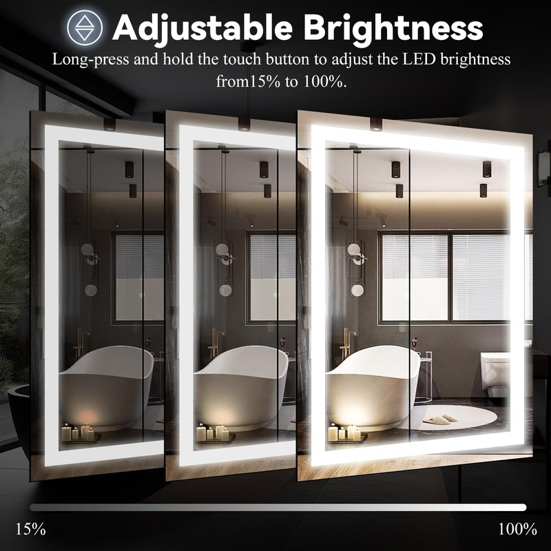 VooBang LED Bathroom Mirror 26 x 38 inches - 3