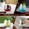 Lueumxc 40 Pack Plastic Ribbed Wine Glasses, 14Oz Origami Disposable