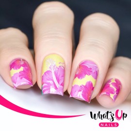 Whats Up Nails P085 Frilly Hibiscus Water Decals Sliders for Nail Art Design