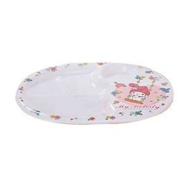 Daiwa (Two Japanese) melamine Kids Dinnerware "My Melody" Lunch Plates (Large) MC – 31 