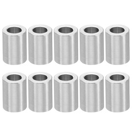 PATIKIL M4 Aluminum Spacers, 10 Pcs Metal Spacer Aluminum 4.1mm ID x 7mm OD x 10mm L Aluminum Spacer Screw Standoff Round for 5/32inch or M4 Screw Bolts