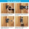 Door Bolt Stainless Steel, 2 in 1 Bolt Sliding Bolt