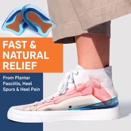 Medipaq Posture Correcting Gel Heel Cushion Pads for Women & Men - 2 Pairs of Medium (UK 3-7) Gel Heel Insoles - Heel Support for Plantar Fasciitis - Gel Heel Pads for Plantar Fasciitis