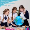 Amylove 13'' Illuminated World Globe with Stand 720°/360° Rotation Rewritable