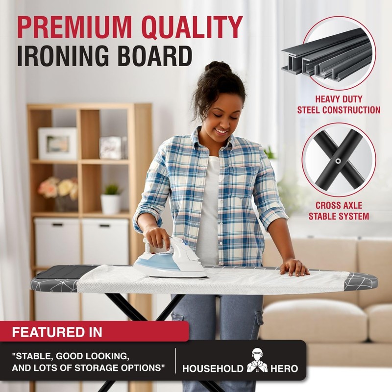 Xabitat Full Size Ironing Board 57" X 13" with Wall