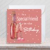 Second Ave Special Friend Pink Party Celebration Square Card Female