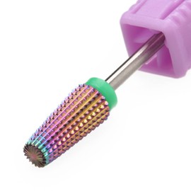 ERUIKA Brocas de uñas 5 en 1, Rainow de rotación bidireccional para zurdos y diestros, broca de uñas cónica multifunción de 3/32 pulgadas para quitar rápidamente uñas de gel acrílico (C, arcoíris)