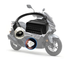 AMHTDOL OBD2 Adapter for Yamaha 3 Pin to 16 Pin Diagnostic Cable,OBD Connector Fit for Yamaha YZF R125/MT125/NMAX 125/XMAX 300 Motorcycle, Work with ELM327 and Many OBDii Scanner Tools/Code Reader