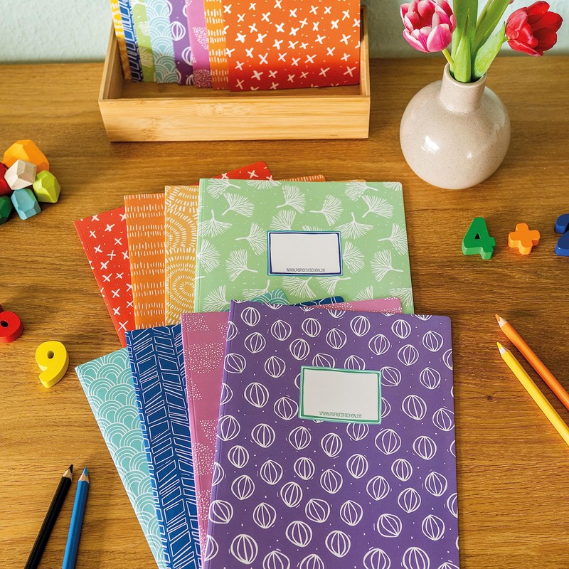 Papierdrachen 8 high-quality cardboard file folders for children, DIN A4,