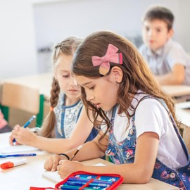 Back to School Hair Bows Clips Cute Pencil Bows Clips for Girls Baby Bowknot Hairgrips for School Hairclips Hair Barrettes Bow Hair Accessories 2pcs…