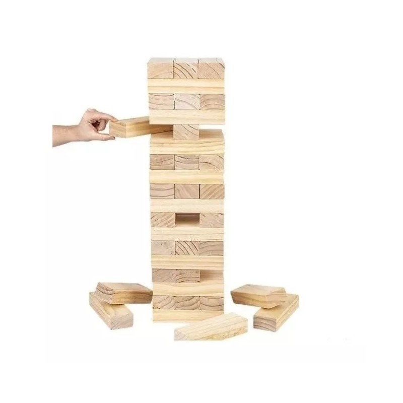 Didakta 2 Torres De Equilibrio Gigantes Madera, 66 Bloques, 79x15cm
