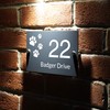 Badgemaster Modern Anthracite House Number Sign Plaque Stainless Steel Standoffs
