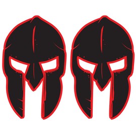 Gladiator Spartan Fender Decal Sold as Pair Black with Red Outline Perfect for Wrangler Gladiator JT Owners