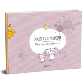 Birth Gift for Big Sister: "The Little Sister + Big Sister Book" (Recycled Paper, Eco, Photo Album for Siblings)