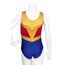Destira Super Hero Gymnastic Leotard for Girls, Red Yellow and Blue Super Woman Practice Leo Child L (10)