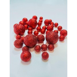 Vase Pearlfection Floating Red Glitter Pearls-Fills 1 Gallon of The Transparent Gels for The Floating Effect-Exclusive Measured Floating Kit-Warm White Submersible Fairy Lights